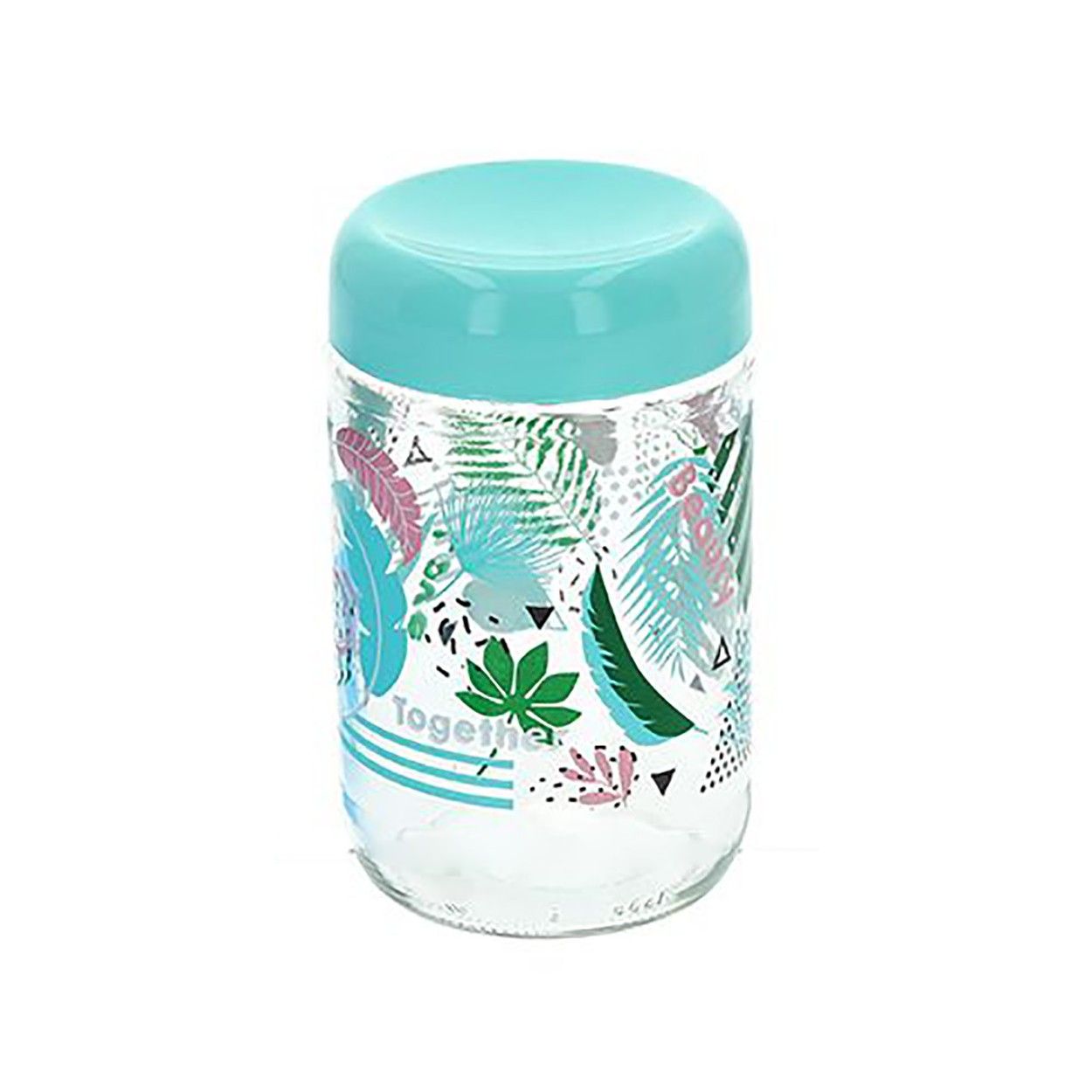 Tarro de Cristal para Conservas con Tapa, para la Cocina, Capacidad de 660ML. Diseño Original con estilo Tropical - Hogar y Más