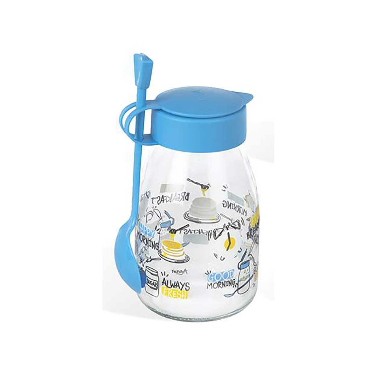 Tarro de Cristal para Conservas con Tapa y Cuchara, para Cocina, 500ML. Diseño Original, con estilo Moderno - Hogar y Más