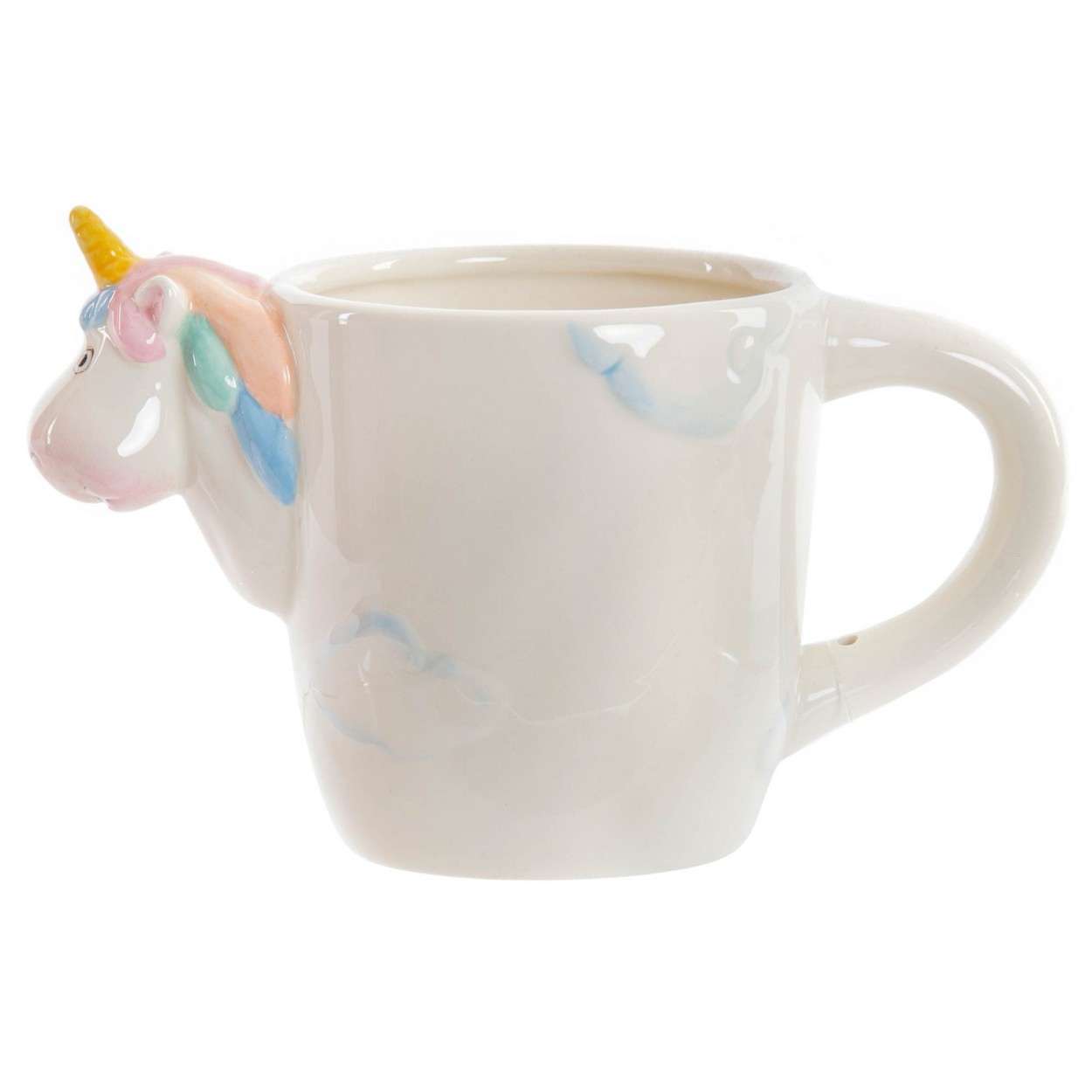 Taza/Mug Desayuno Unicornio en Dolomite. Diseño Original/Divertido 18X9,5X11 cm 350 ml.-Hogarymas-