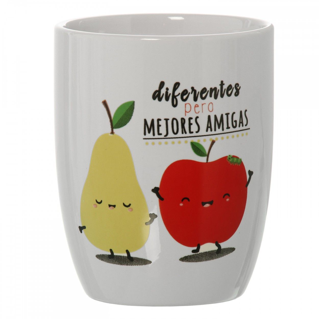 Taza/Mug para Desayuno, de Cerámica, con Frase Positiva, para Mejores Amigas. Diseño Divertido (385ml) - Hogar y Más