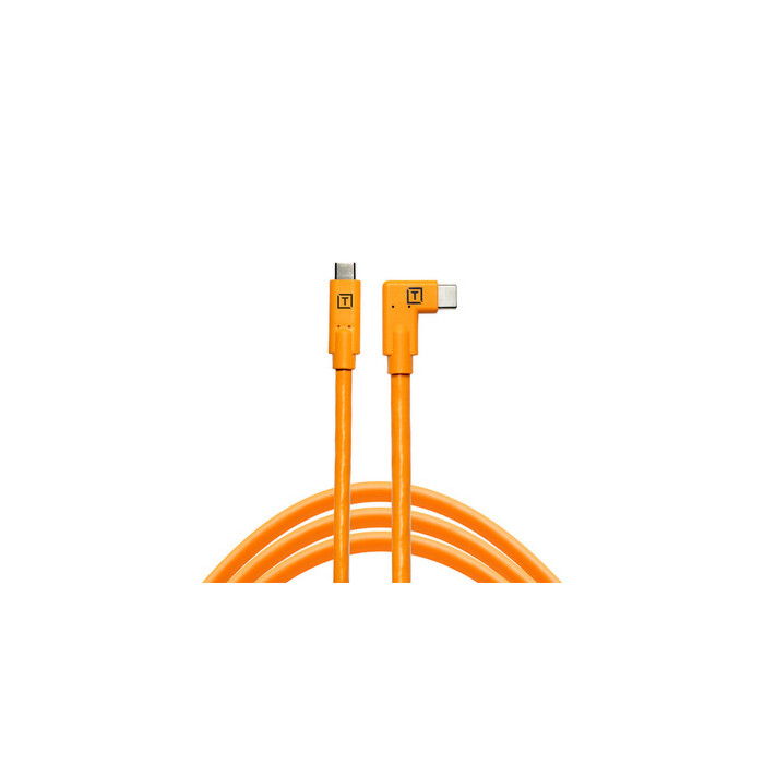 TETHERTOOLS CABLE USB C A USB C ANGULO RECTO NARANJA