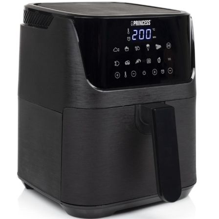 Princess 182031 Freidora de Aire Digital Mini Airfryer Sin Aceite 1350W, 3.5L | Hornea, Asa, Cocina | 10 Programas Negro