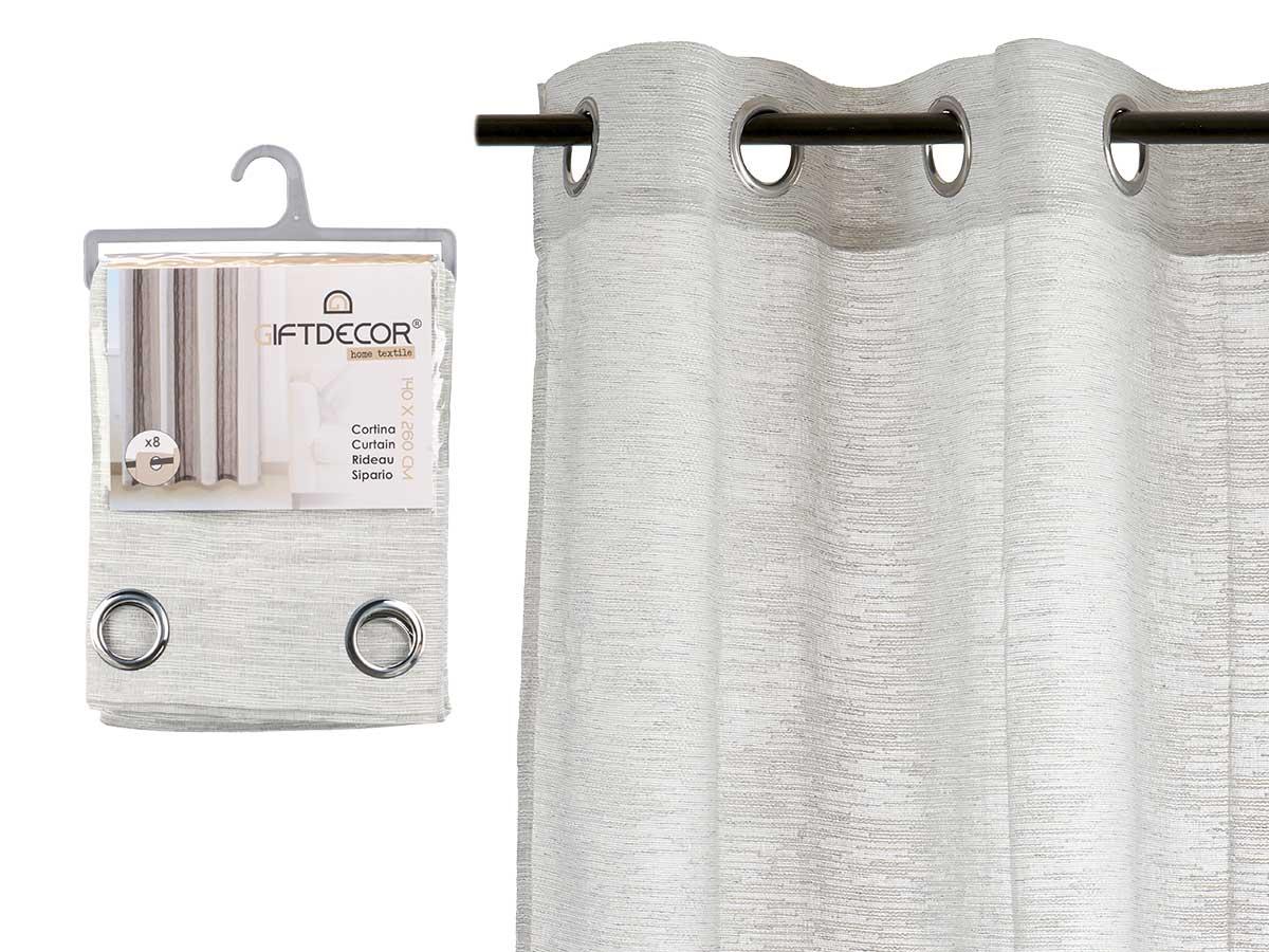 Giftdecor Cortina Multirayas Gris 140x260 cm (6 Unidades)