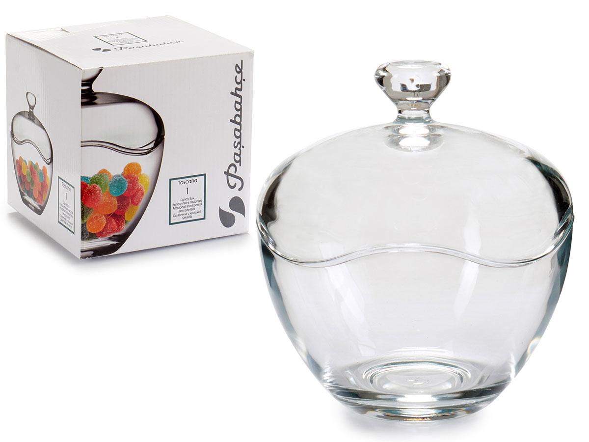 Pasabahce Bombonera Toscana de Vidrio Transparente 13.5x15x13.5 cm (16 Unidades)