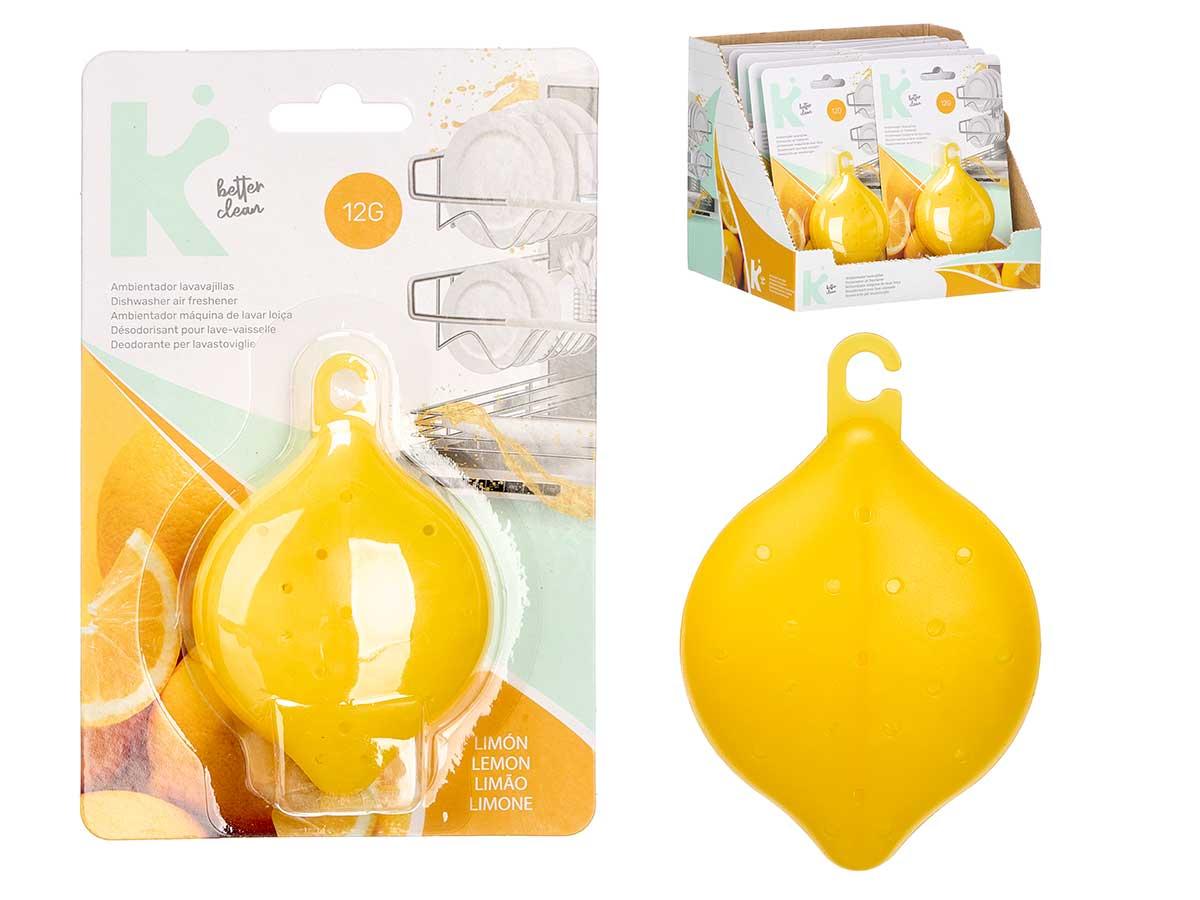 Arte Regal Ambientador Lavavajillas Limón 12g – Elimina Olores y Deja Frescura Duradera – Plástico PP 8.5x2.8x5.5 cm (24 Unidades)