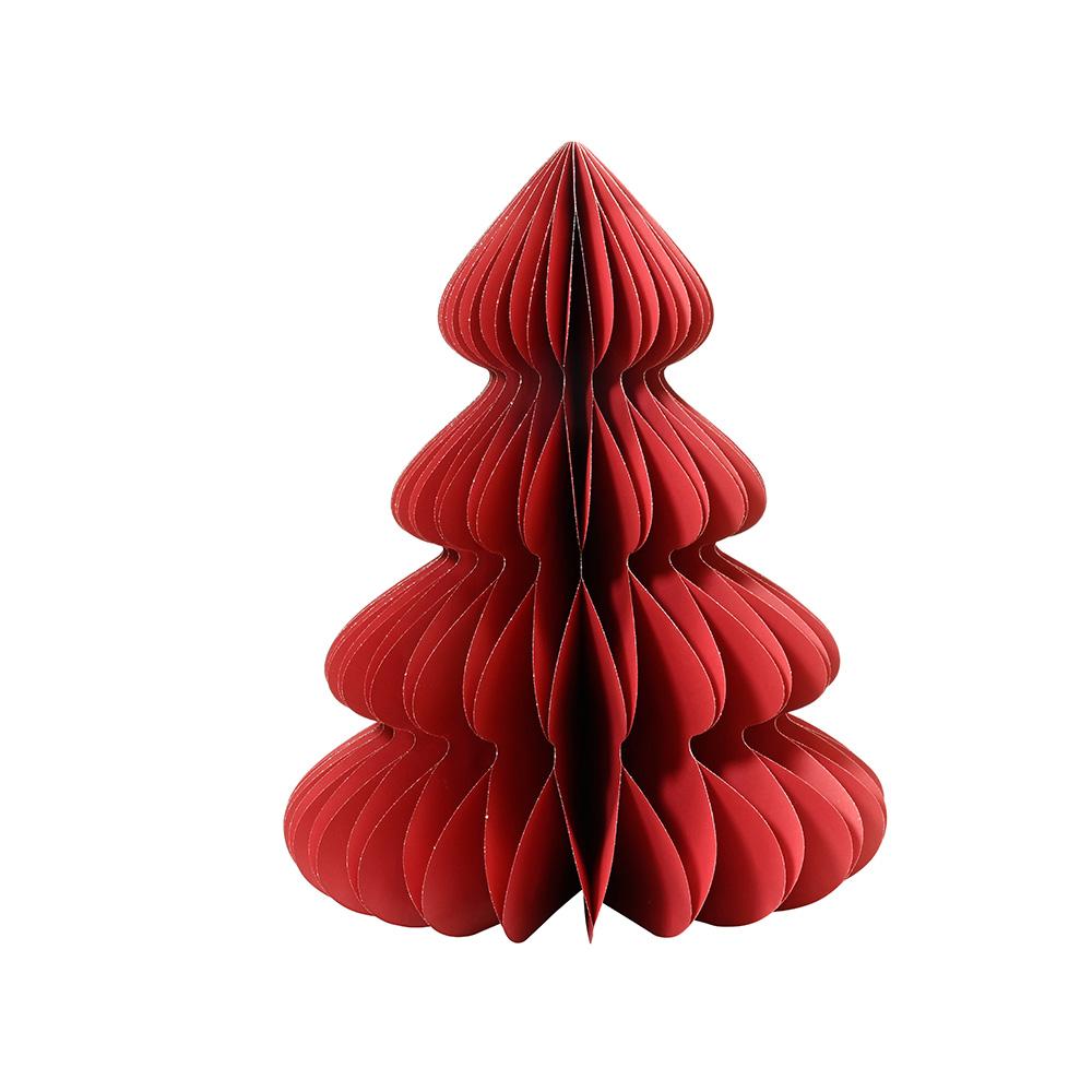 Decoris Árbol de Navidad de Papel Rojo Ø72 x 90 cm