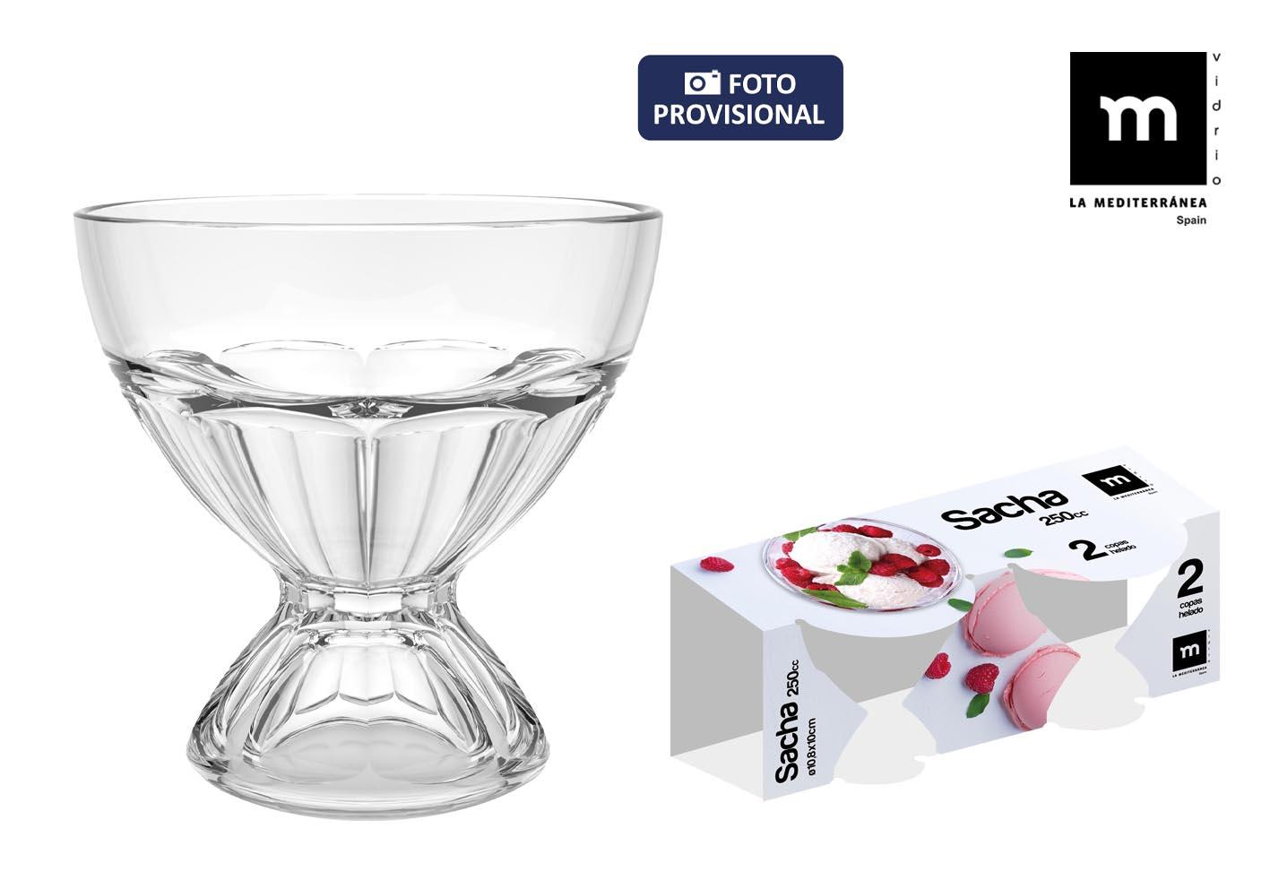 La Mediterranea Set 2 Copas Helado 250 cc (6 Cajas)