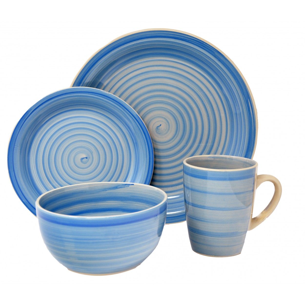 Vajilla de Cerámica para 2 Personas, Vajilla Moderna 8 Piezas, 4 Platos, 2 Bol y 2 Taza - Hogar y Más