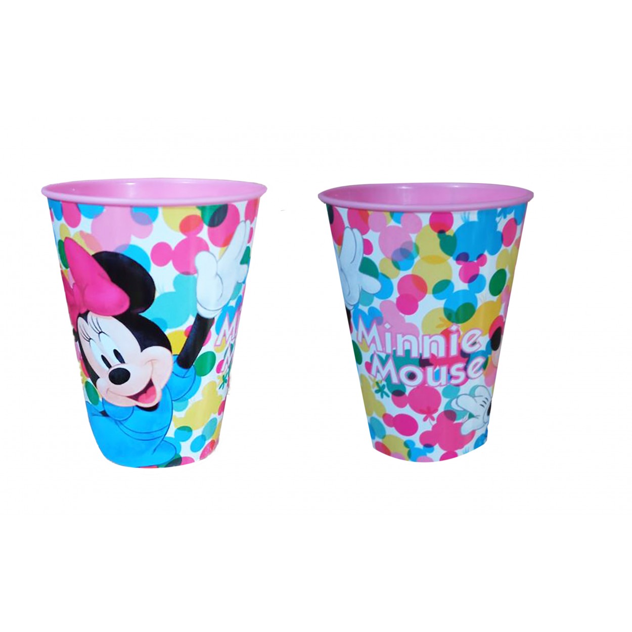 Vaso de Plástico Duro SET 2 para Niños, Color Rosa, 260ML. Modelo RATONCITA