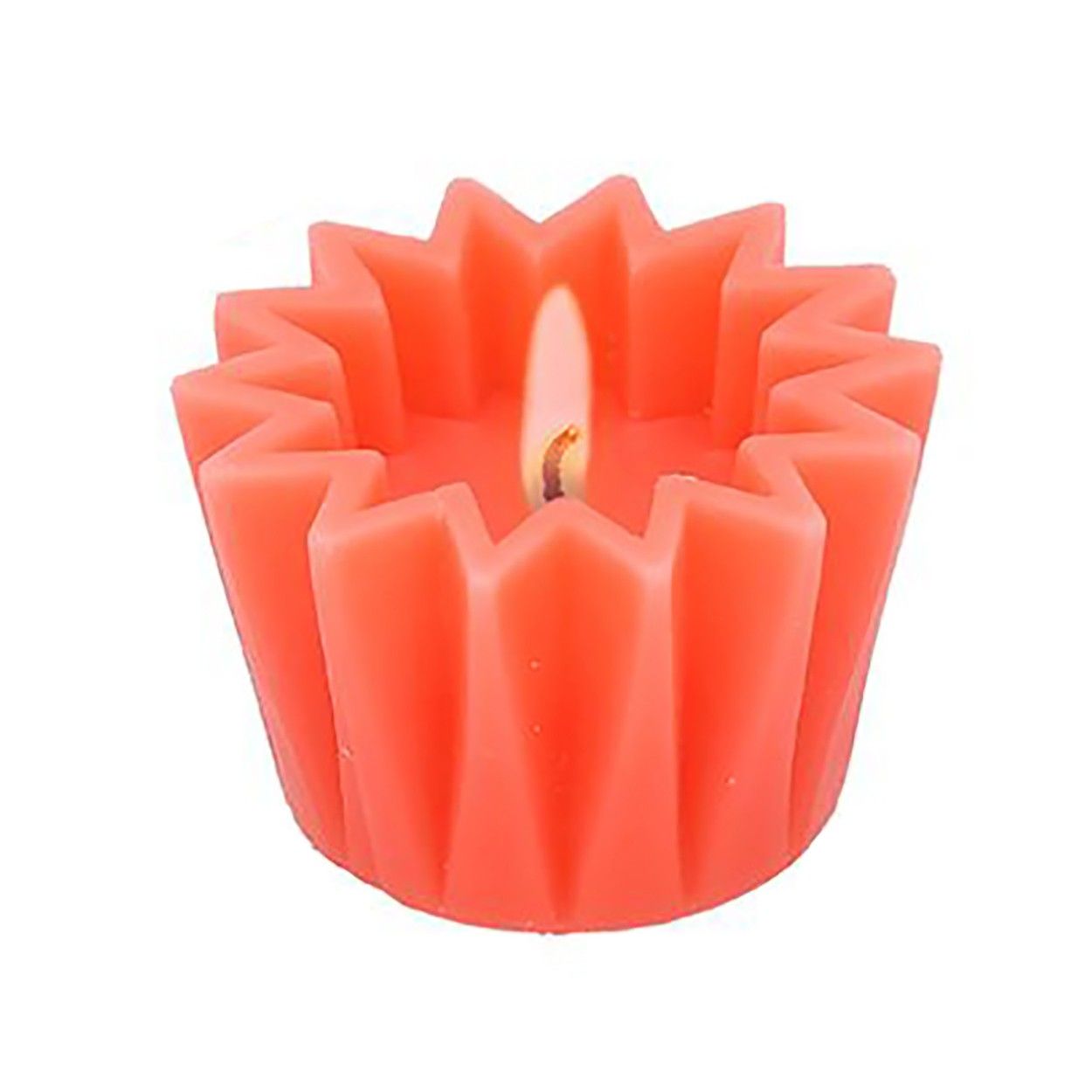 Vela Pequeña de Cera, con forma de Maceta. Diseño Original, con estilo Veraniego (9cm X 9cm X 6cm) - Hogar y Más