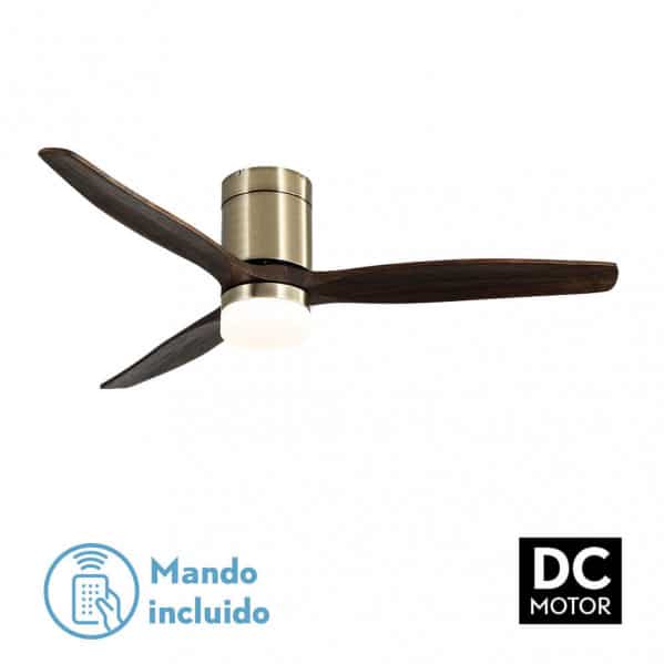 Fabrilamp Aguilón Ventil 18w Dc Aguilon cuero 3 Aspas Roble 5 Velocidades C/remoto Temporizador 39x132 D 128291364