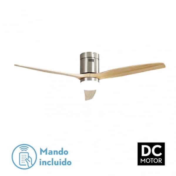 Fabrilamp Aguilón Ventil 18w Dc Aguilon níquel 3 Aspas Haya 5 Velocidades C/remoto Temporizador 34x132 D 128291342