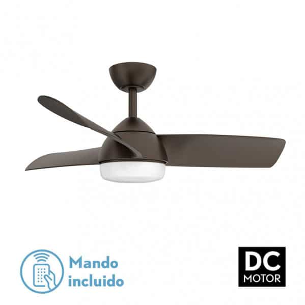 Fabrilamp Haur Ventilador 24w Dc marrón 3 Asp.6 Veloc.107d 2 Tijas C/remoto, Memoria y Temp.3000-4000-600k 173391302
