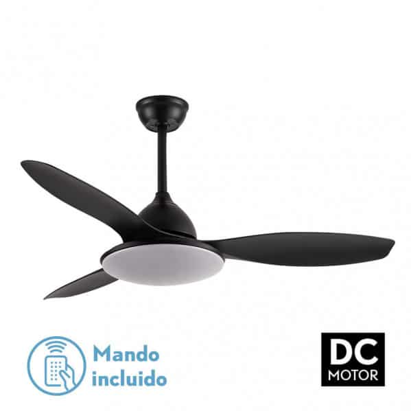 Fabrilamp Yael Ventilador Dc Negro 72w 3000-4000-6000k 122d 7200Llm 3 Aspas, Remoto+temporizador+memoria 159391309