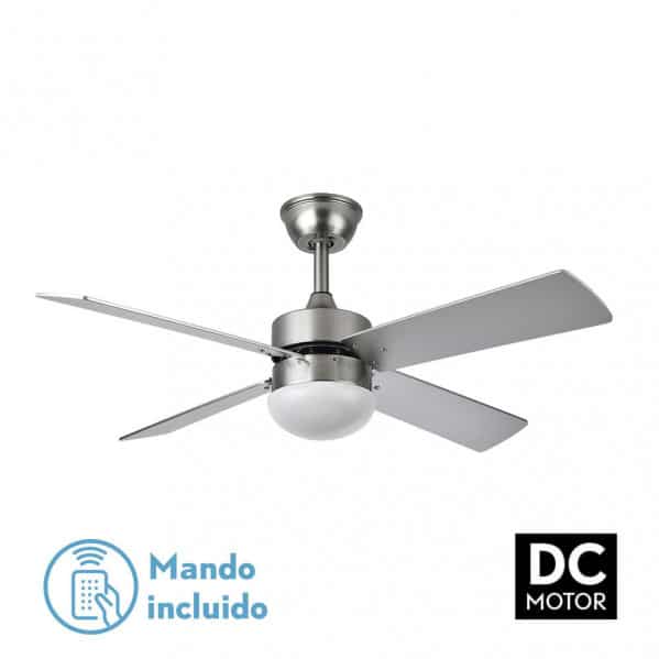 Fabrilamp Sofia Ventilador Dc 2xe27 Niquel 4 Aspas Rev.Haya/plata 40x107d C/remoto Temporizador 175992433