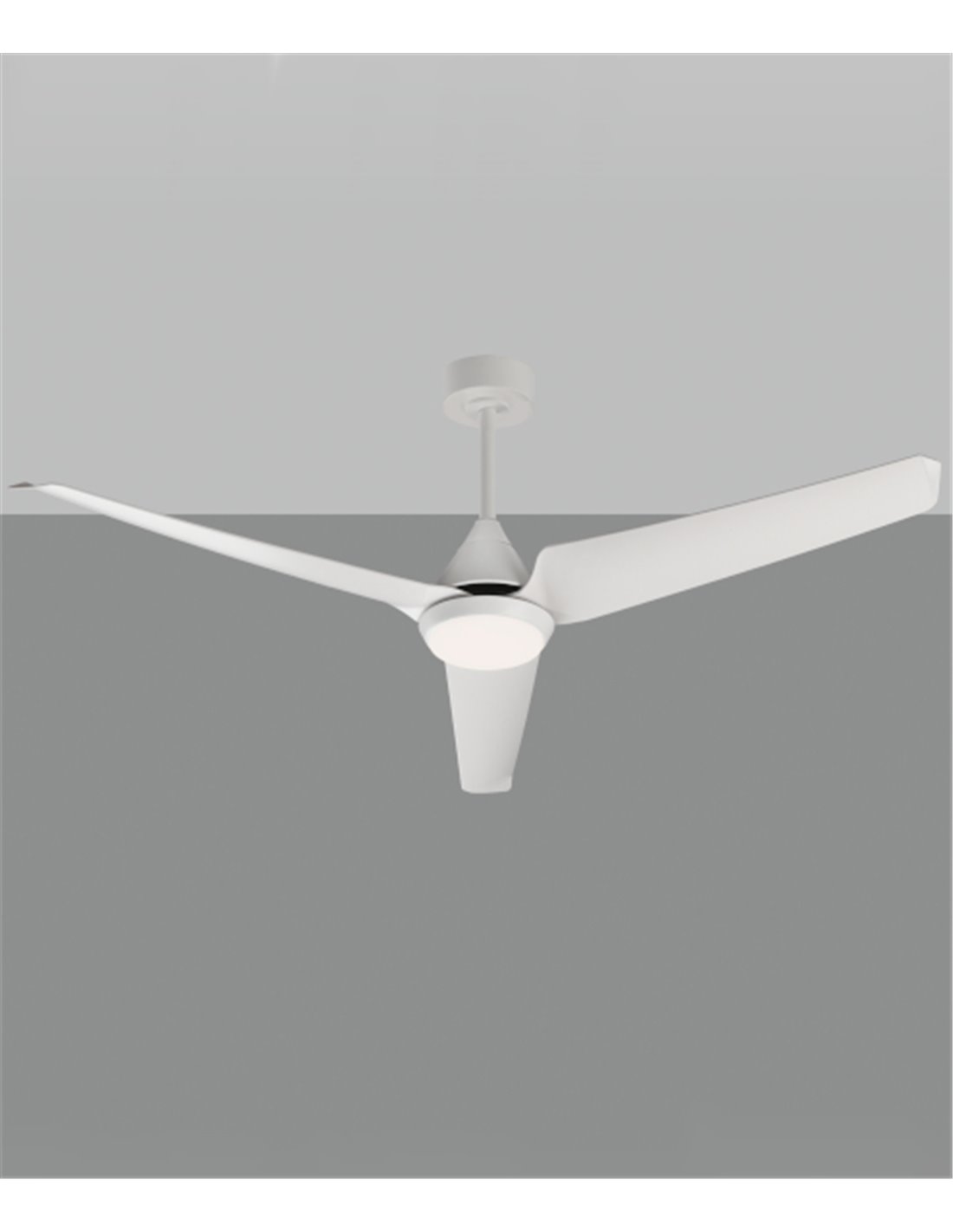 Ventilador de techo con luz Bora - ACB - Ventilador DC blanco, LED regulable