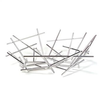 Alessi FC02 Cesto para Frutas en Acero Inoxidable 18/10 Diseño Luigi Massoni y Carlo Mazzeri