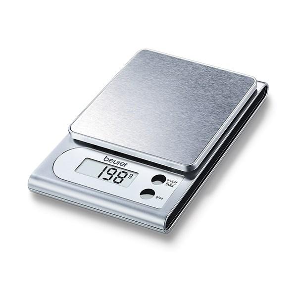 Beurer KS-22 Balanza de Cocina con Pantalla LCD y Superficie de Acero Inoxidable