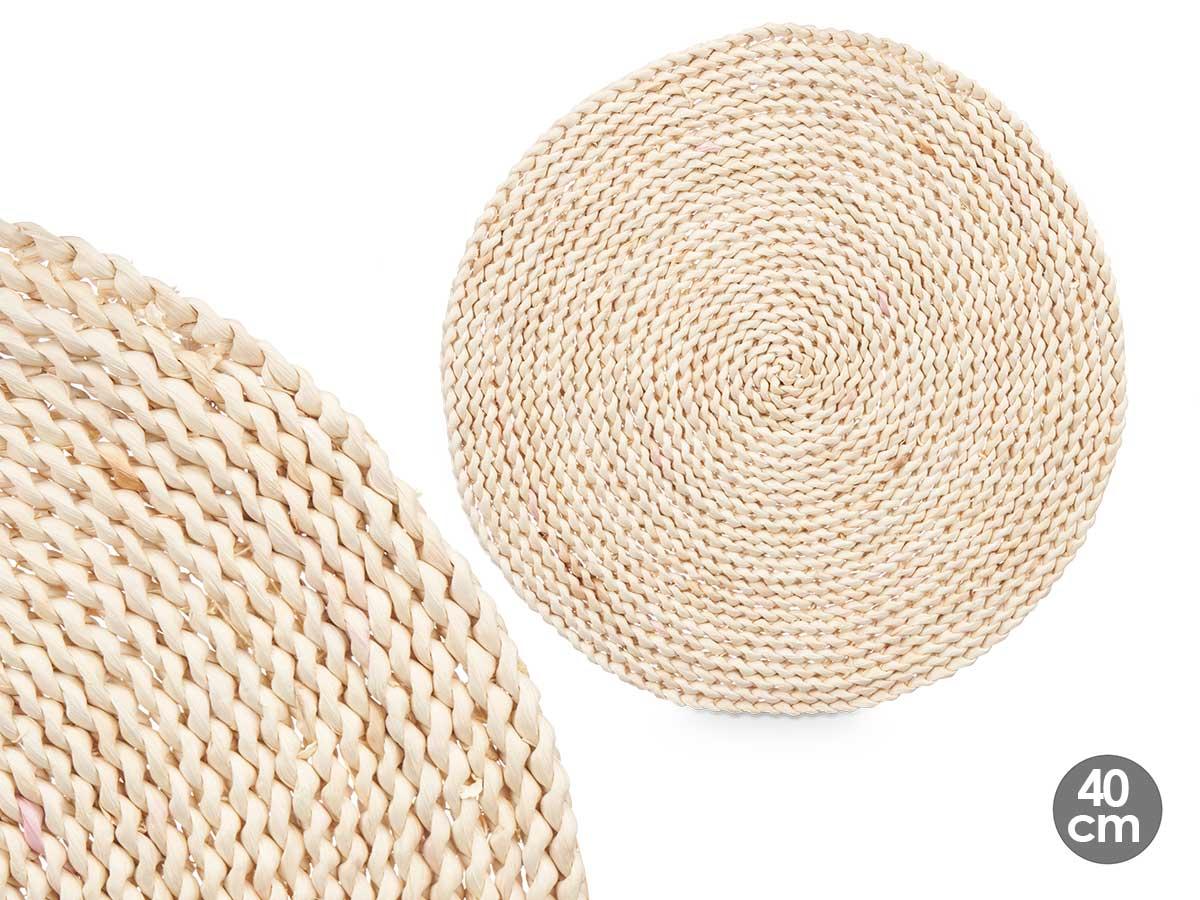 Kinvara Salvamantel Claro 40Diam, Fibra Natural de Maíz, 40x40 cm (12 Unidades)