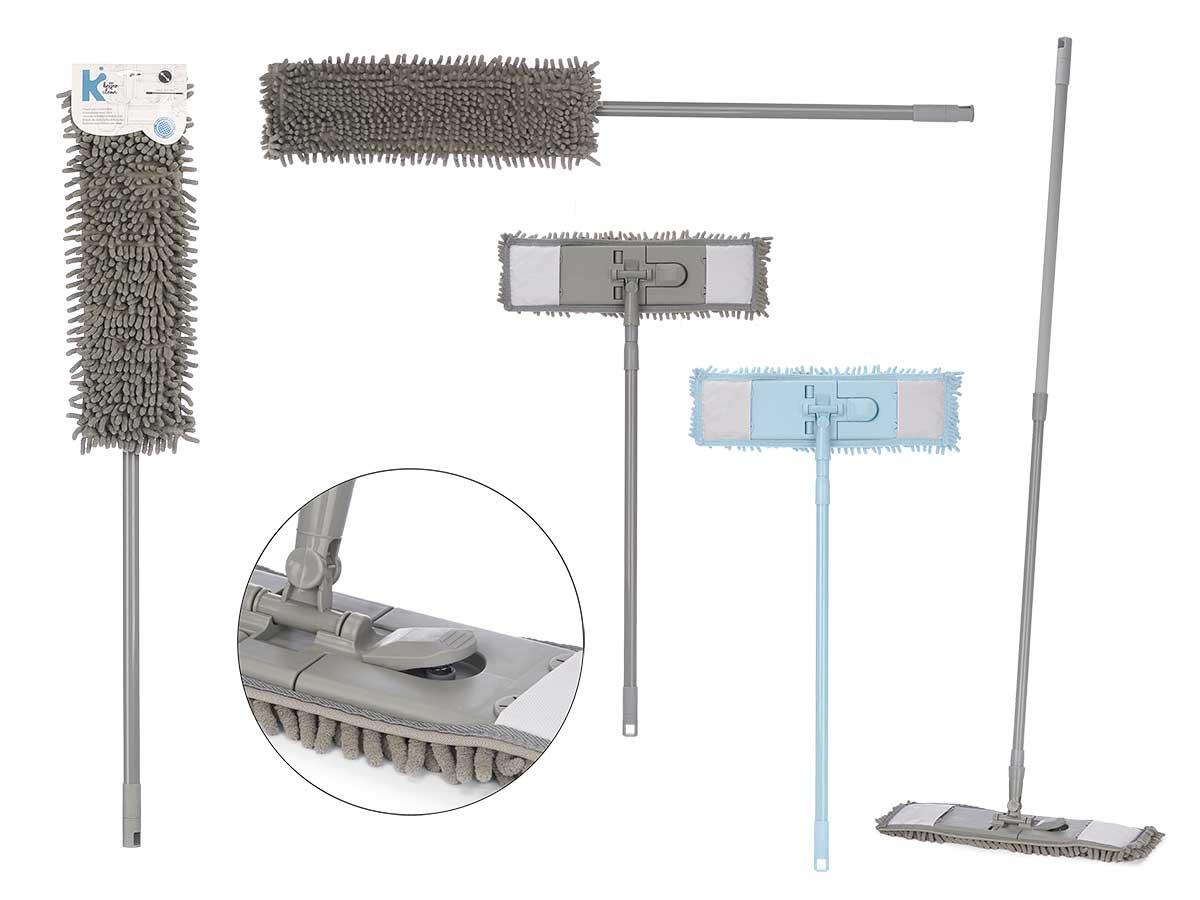 Arte Regal Mopa Gusanillo Palo Extensible, Azul Gris, 46x77x16 cm (12 Unidades)