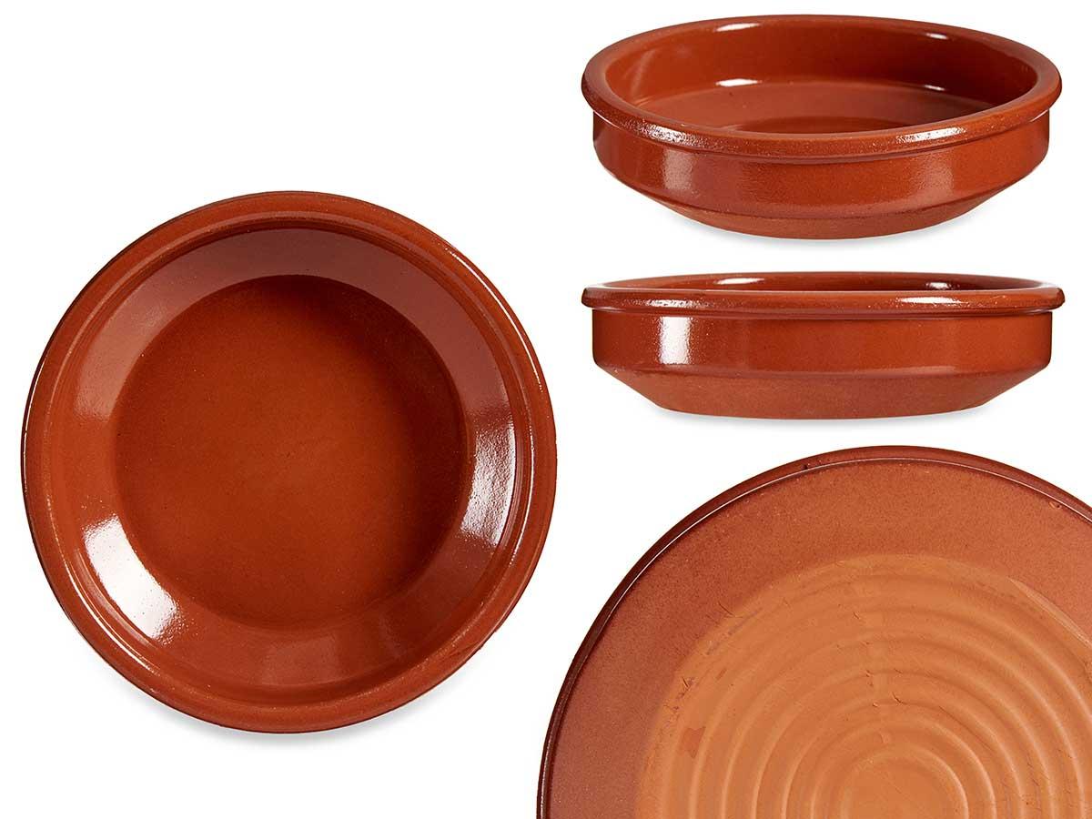 La Dehesa Cazuela Redonda de Barro Refractario con Asas, 18 cm de Diámetro, Color Miel (22 Unidades)