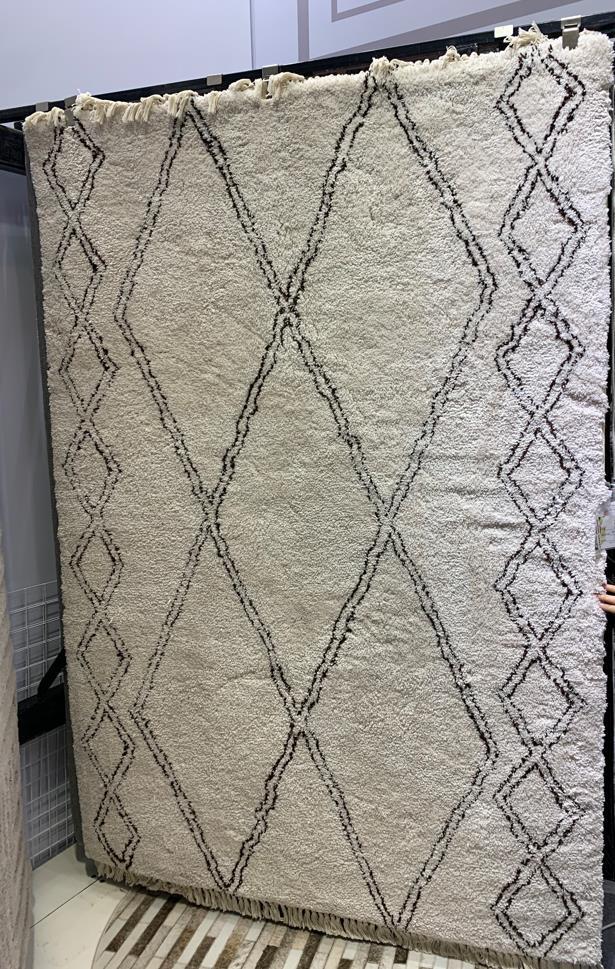 DKD Home Decor Alfombra Boho Etnik 23 Poliéster Beige Negro 100x175x3 cm 1200 gsm