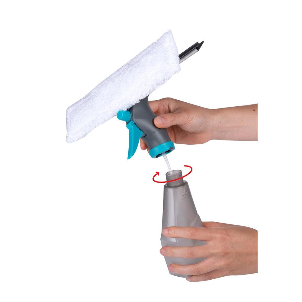 Alpina Limpiacristales todo en uno con mopa, spray y depósito de 240 ml de capacidad