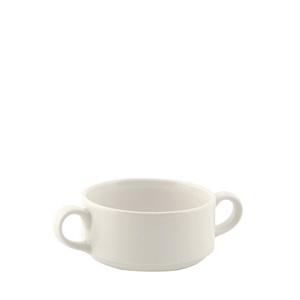 SUMMA Valet Taza Consome con 2 Asas 30 Cl 10 cm Blanco Marfil (6 Unidades)